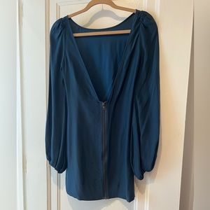 Elizabeth and James navy blue silk dress 2
